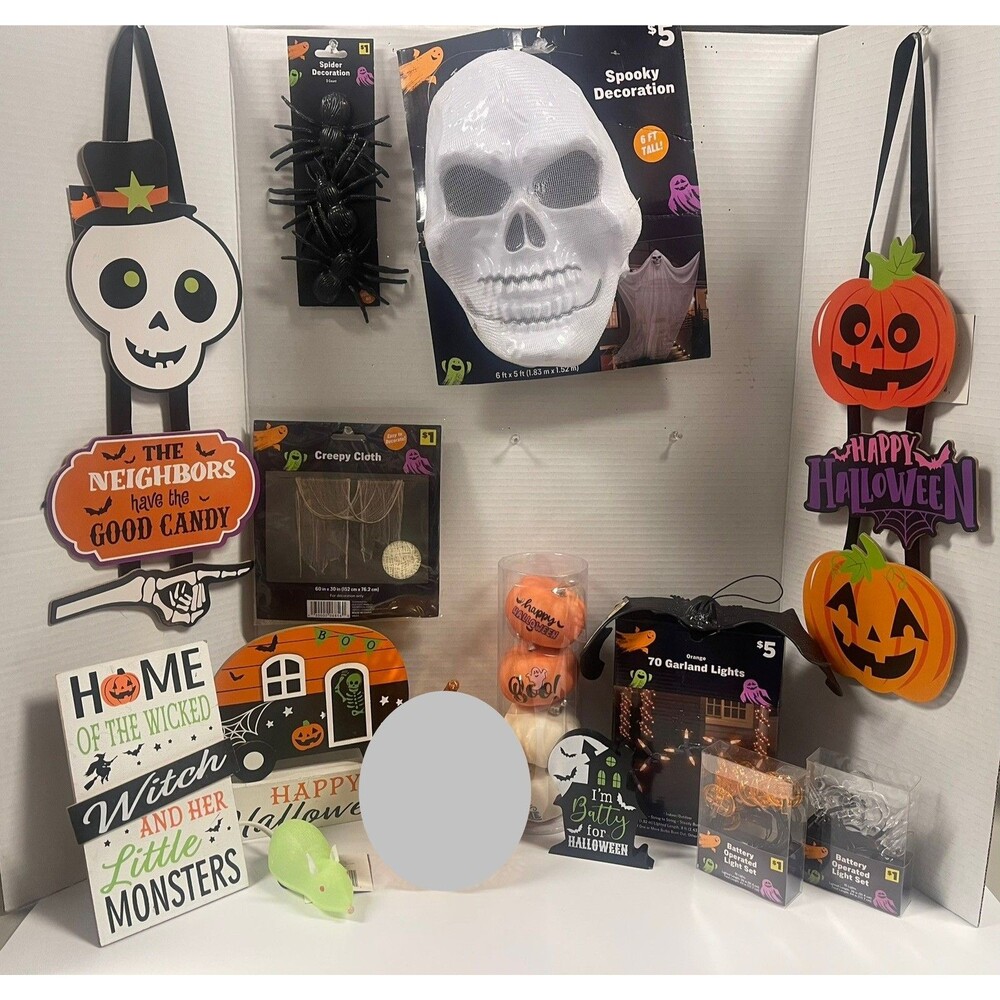 Halloween decorations: Lights, Tabletop Decor, Hanging Ghost, Wall Decor  #655